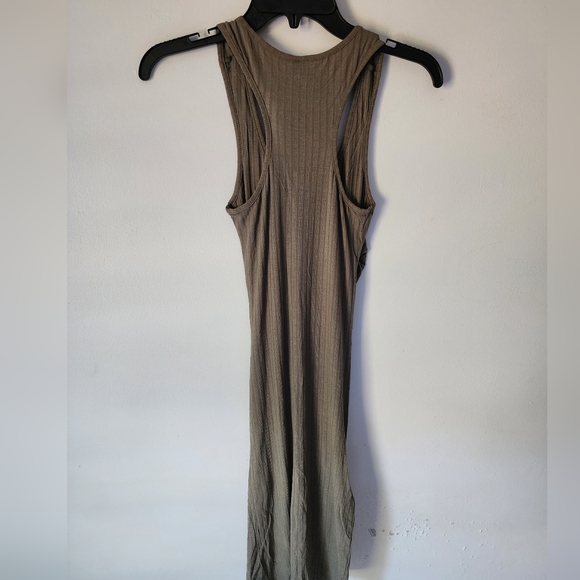 Rue21 Olive Green Ruched Racerback Midi Dress – Size Small - Picture 4 of 4